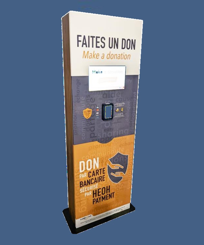 Borne de don HeoH en situation dans un lieu de culte